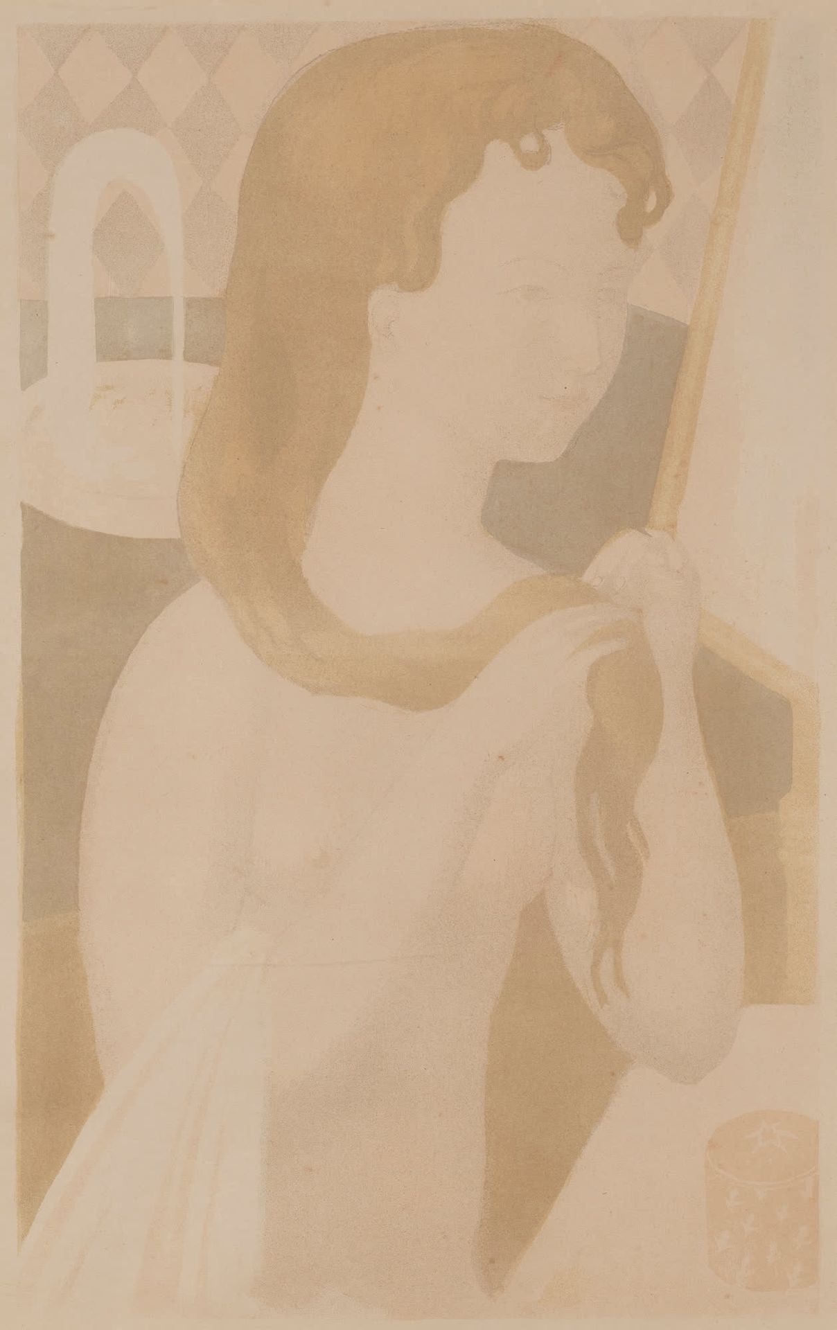 Maurice DENIS (1870-1943) Jeune fille à sa toilette, 1895.
上釉牛皮纸平版画。
Ambroise Vo&hellip;