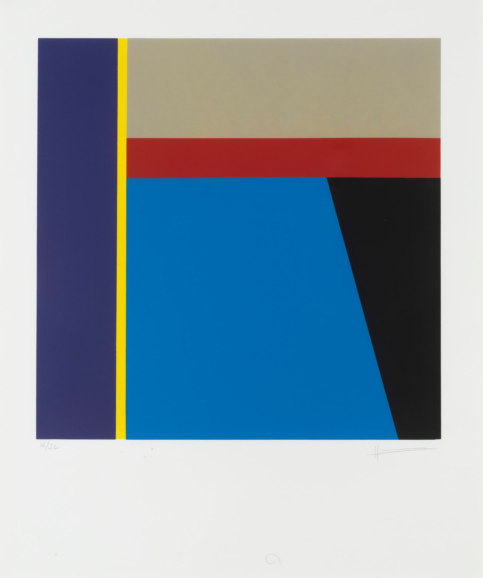 JEAN-PIERRE HUSQUINET (né en 1957) Composition 2.
Silk-screen print in colour on&hellip;