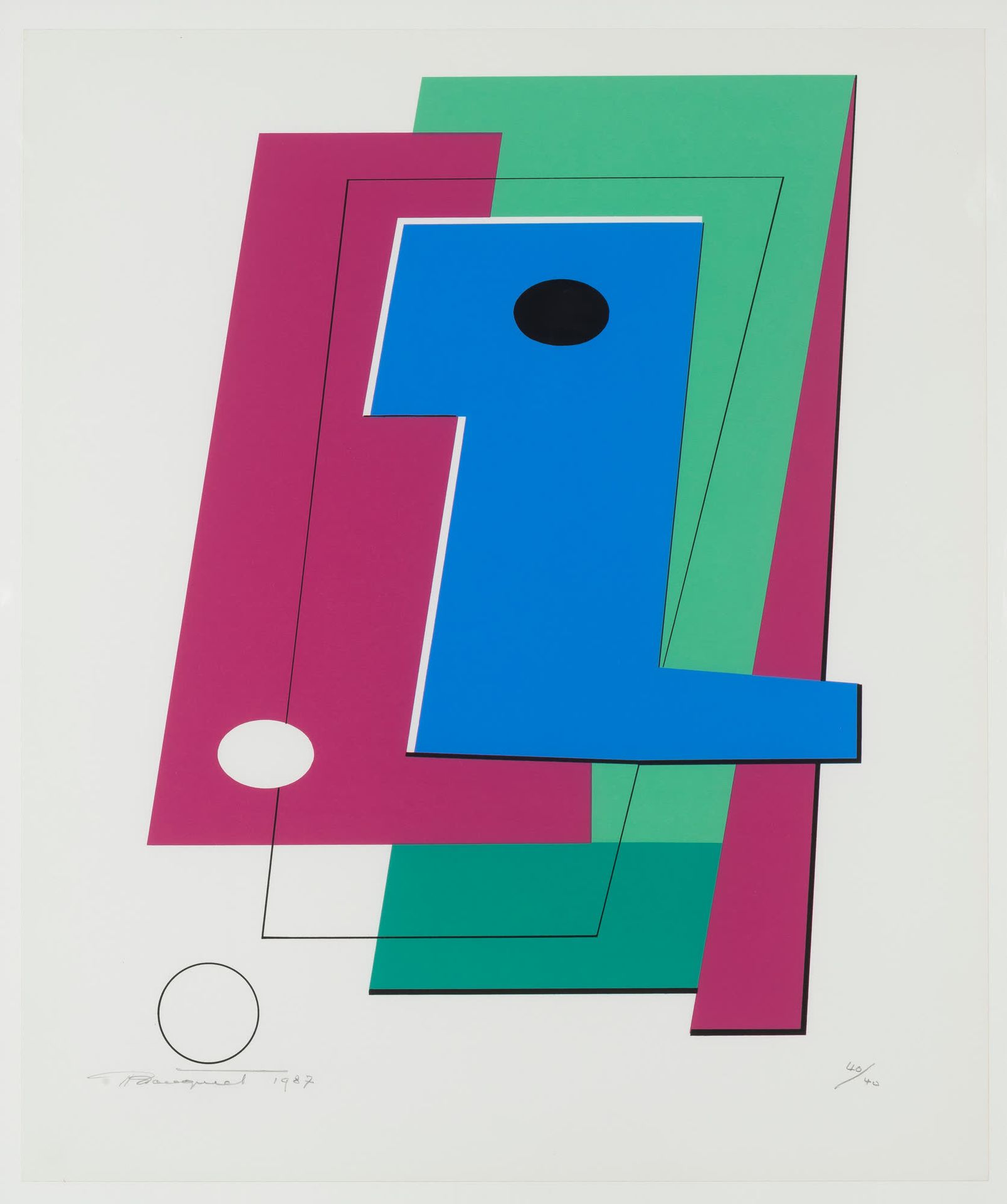 Marcel-Louis Baugniet (1896-1995) Composición 1987.
Serigrafía en color sobre vi&hellip;