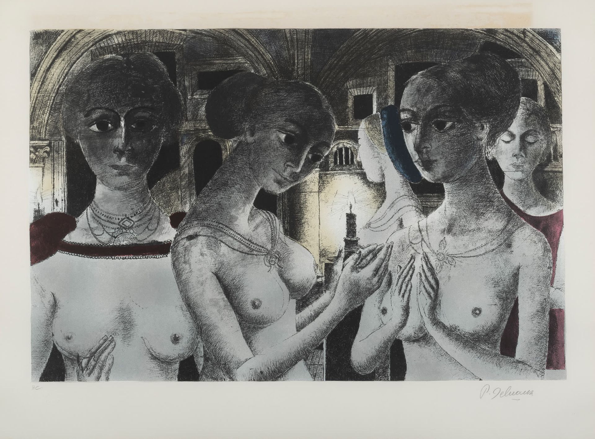 Paul DELVAUX (1897-1994) Les gothiques.
Silkscreen in colour.
Signed and numbere&hellip;