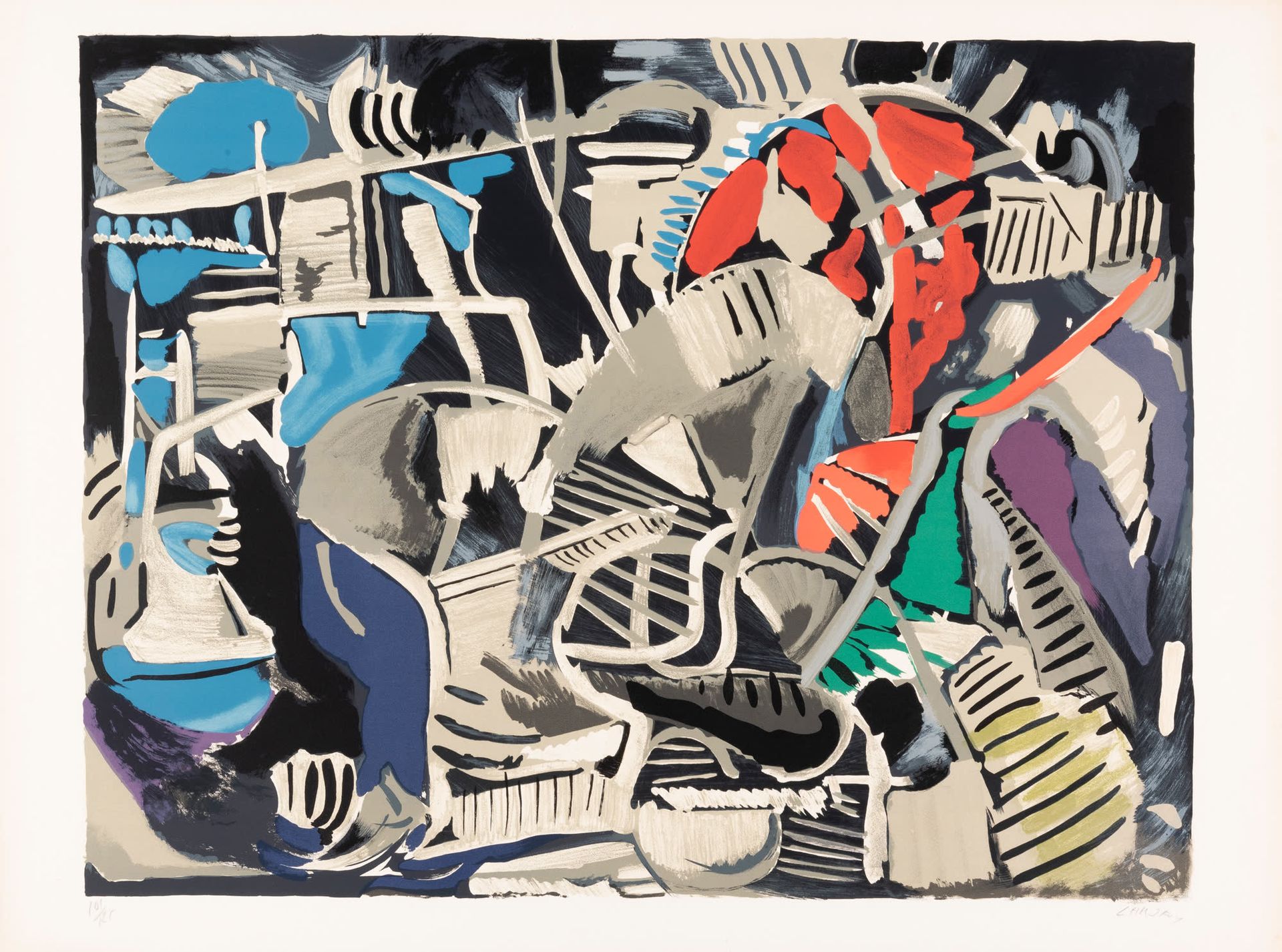 André LANSKOY (1902-1976) 无题。
彩色石版画。
签名并编号为101/125。
彩色石版画。
Gesigneerd en genumme&hellip;