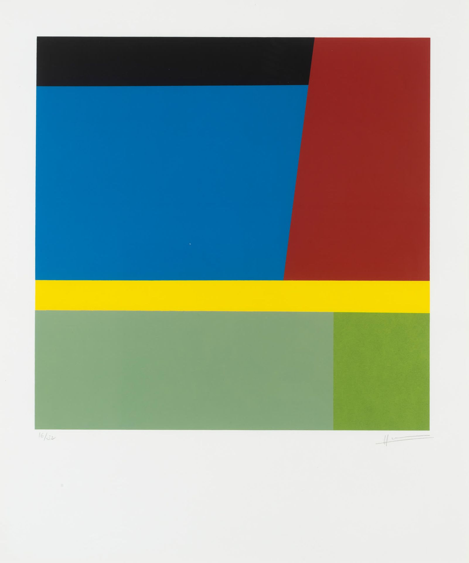 JEAN-PIERRE HUSQUINET (né en 1957) Composition 4.
Silk-screen print in colour on&hellip;