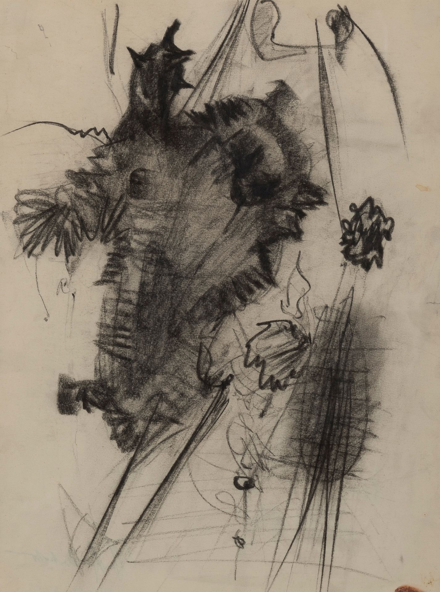 ENGELBERT VAN ANDERLECHT (1918-1961) Untitled, no. 575, 1957.
Charcoal on paper.&hellip;