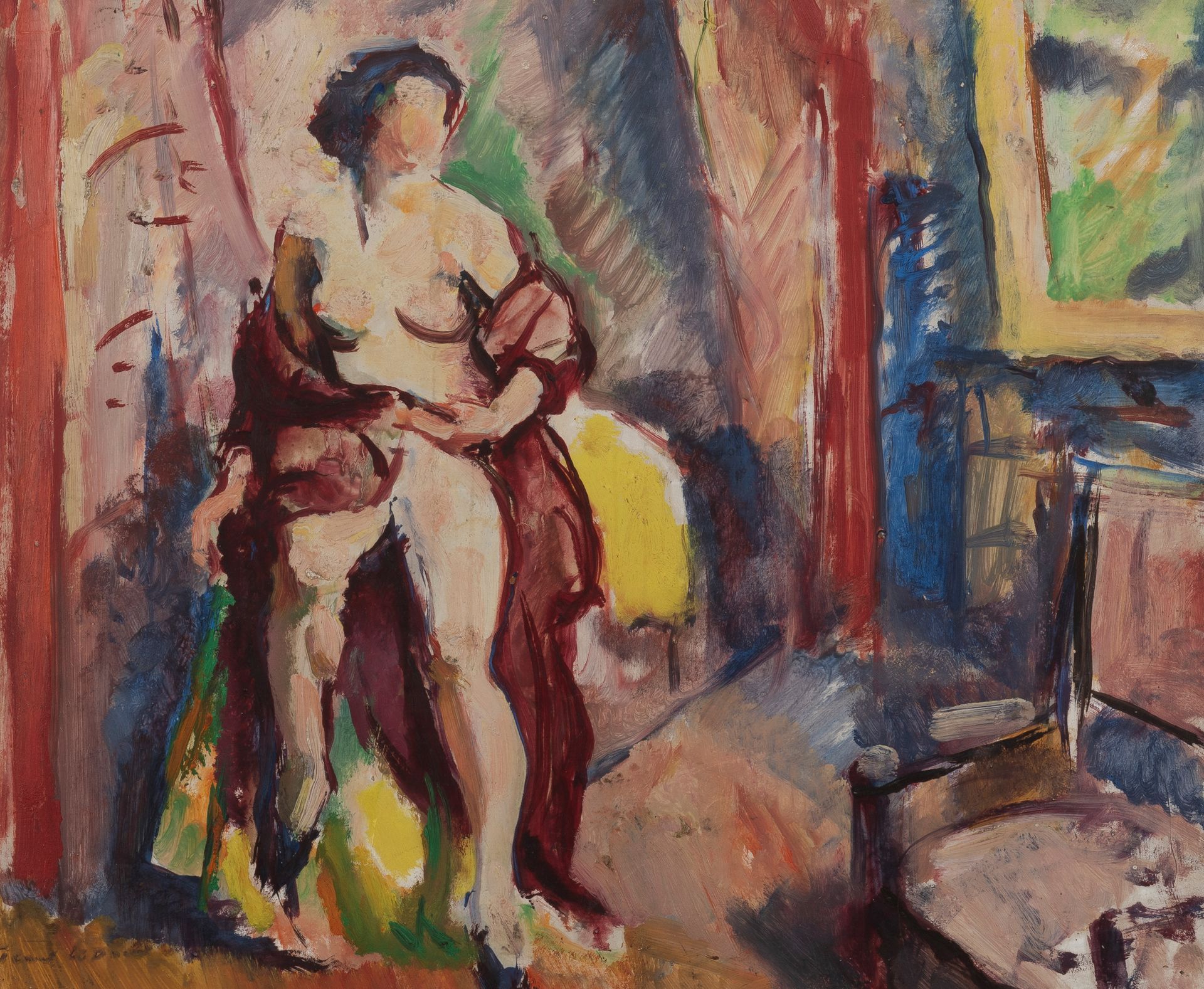 Jean PICART LE DOUX (1902-1982) Atelierstudie.
Öl auf Panel. 
Signiert unten lin&hellip;