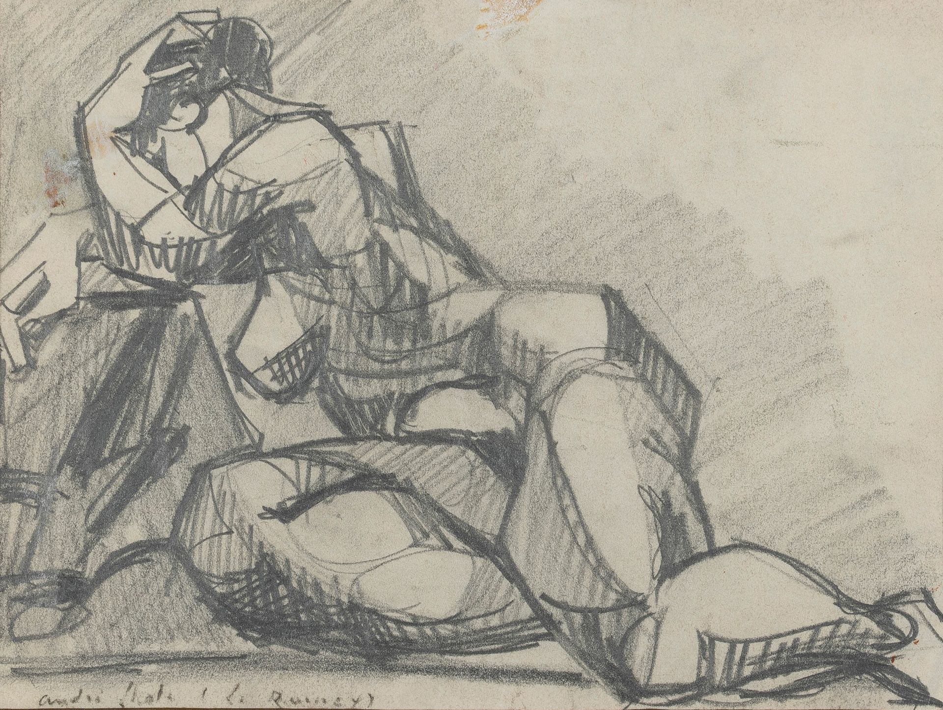 André LHOTE (1885-1962) Desnudo.
Grafito sobre papel. 
Firmado y titulado abajo &hellip;