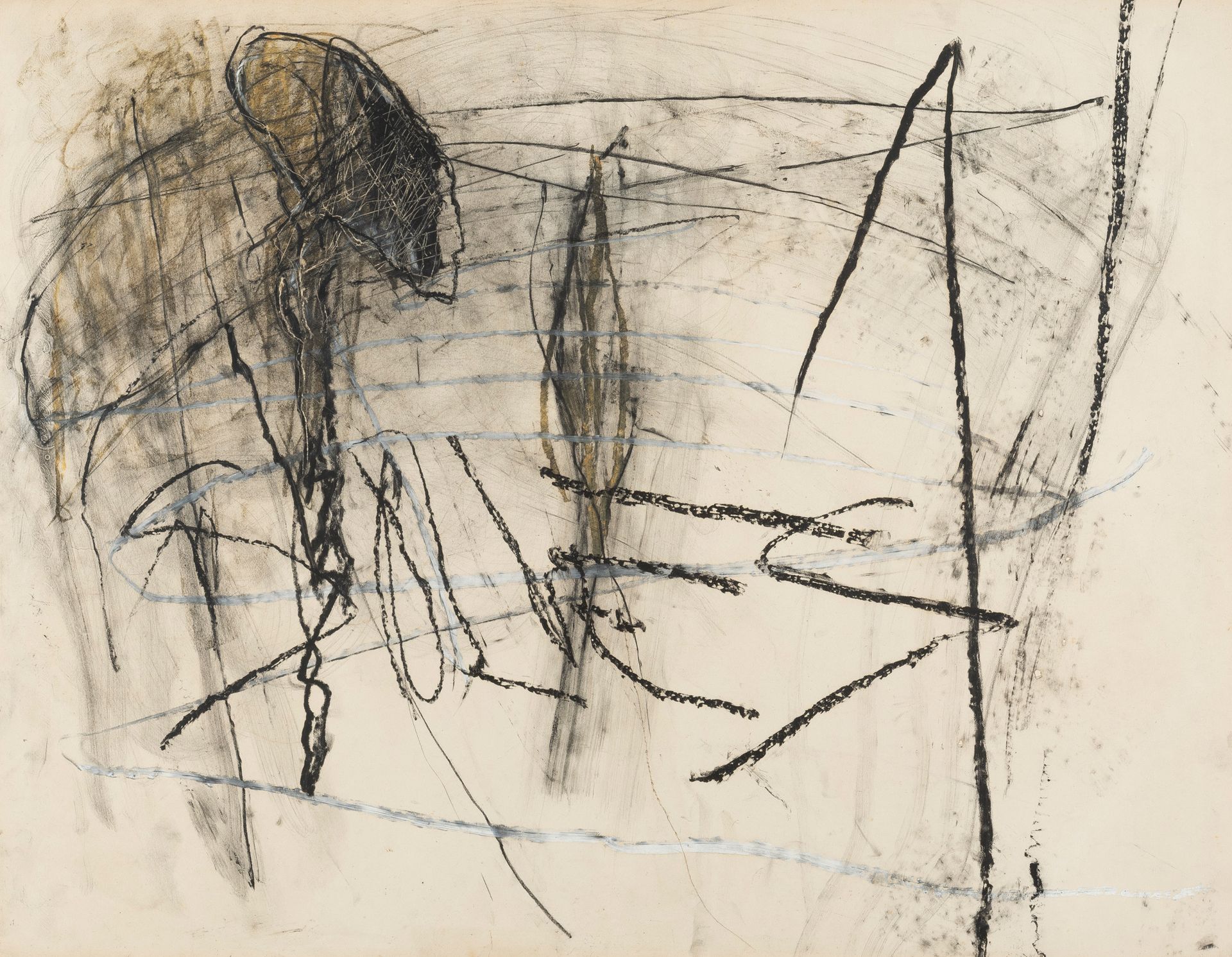Jean-Michel SOLVES (né en 1955) N°21, 1988.
Pastel and charcoal on paper.
Pastel&hellip;