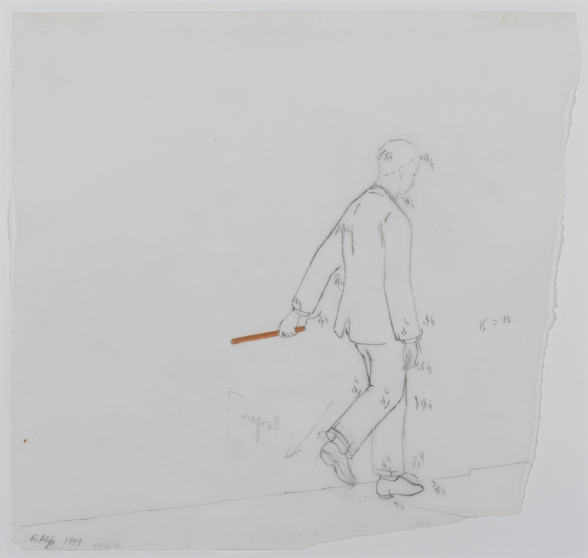 FRANCIS ALYS (né en 1959). 
Ohne Titel, 1995-99. 
 Serie von vier Graphitzeichnu&hellip;