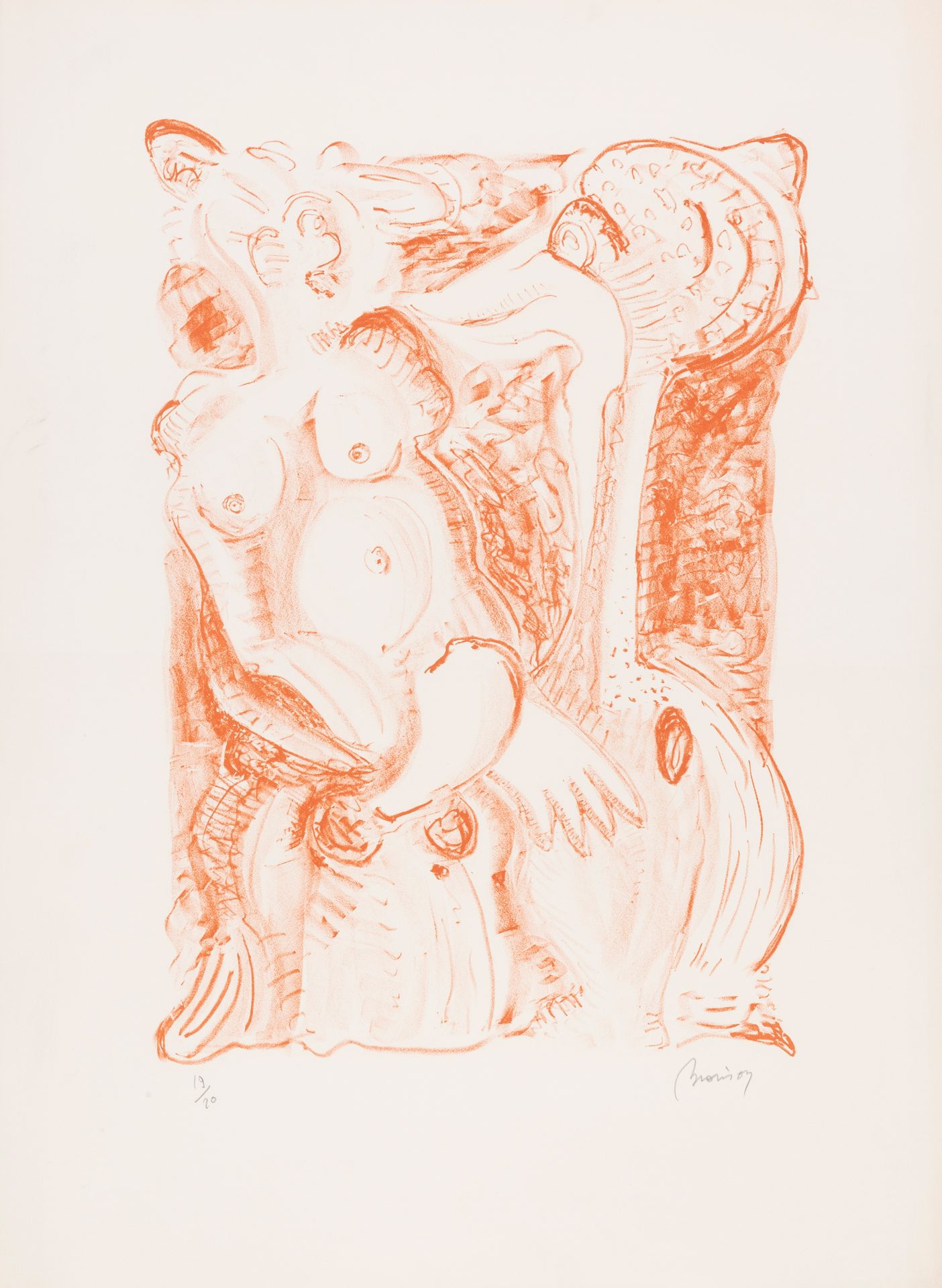 Jean BROISSON (né en 1941) Femme et oiseau.
Ensemble de trois lithographies.
Sig&hellip;