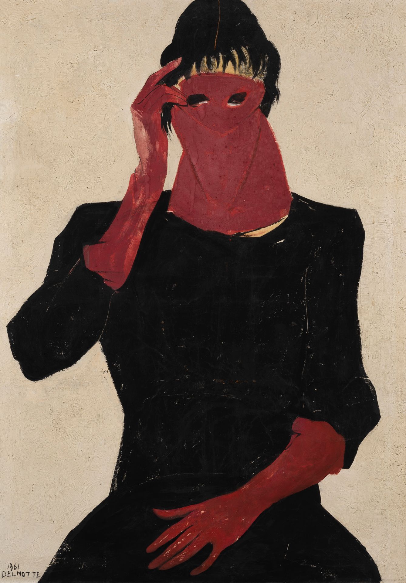 MARCEL DELMOTTE (1901-1984) Die Maske, 1961.
Öl auf Leinwand.
Signiert und datie&hellip;