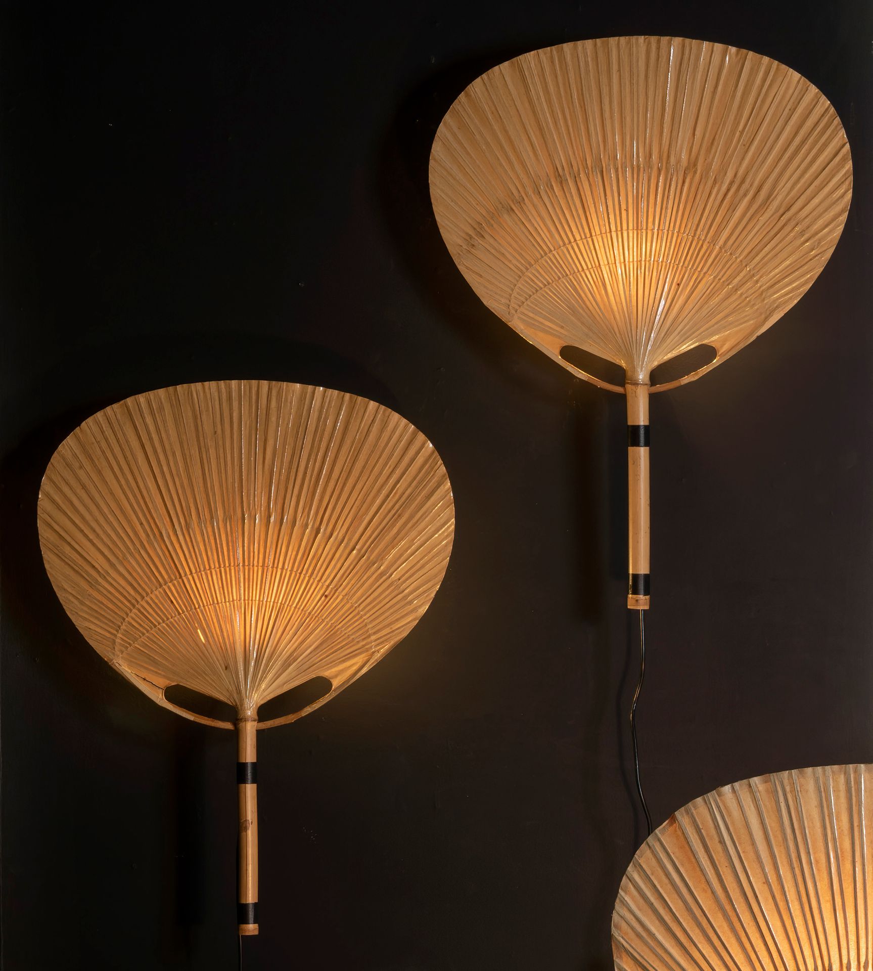 INGO MAURER (1932-2019) Mod. Uchiwa
Pair of sconces
Bamboo and rice paper. One h&hellip;