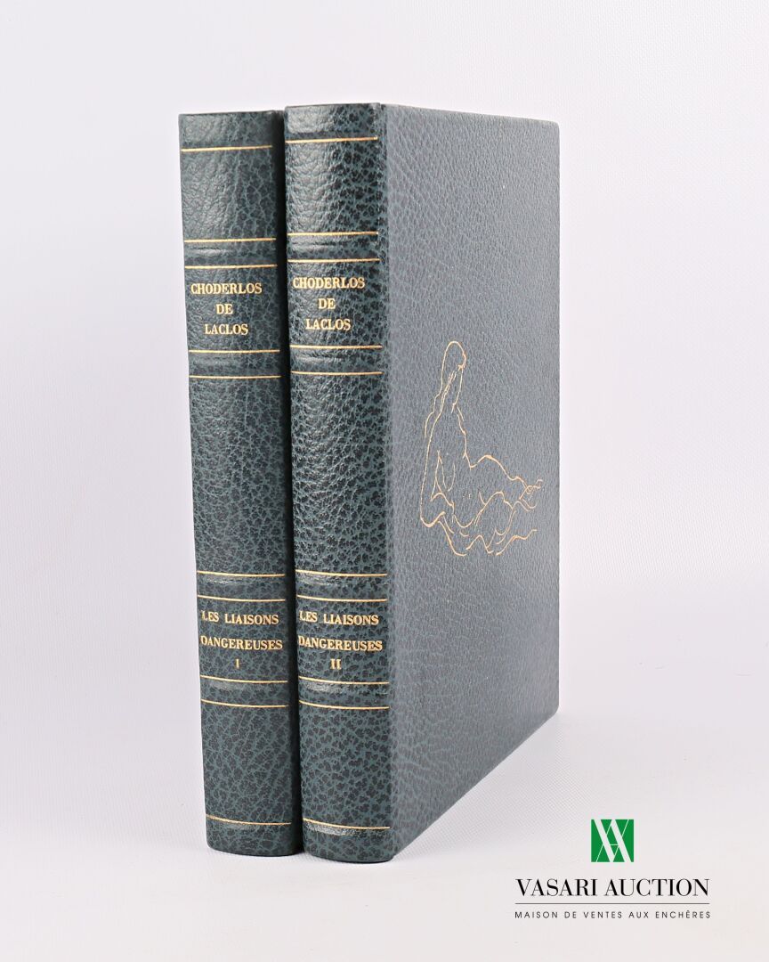 Null 皮埃尔-安布罗伊斯-弗朗索瓦-肖德罗斯-危险的联络》--保罗-贝尔蒙多的红色原作和研究，第一卷和第二卷--巴黎，法国新图书馆，1975年--两卷四开本&hellip;