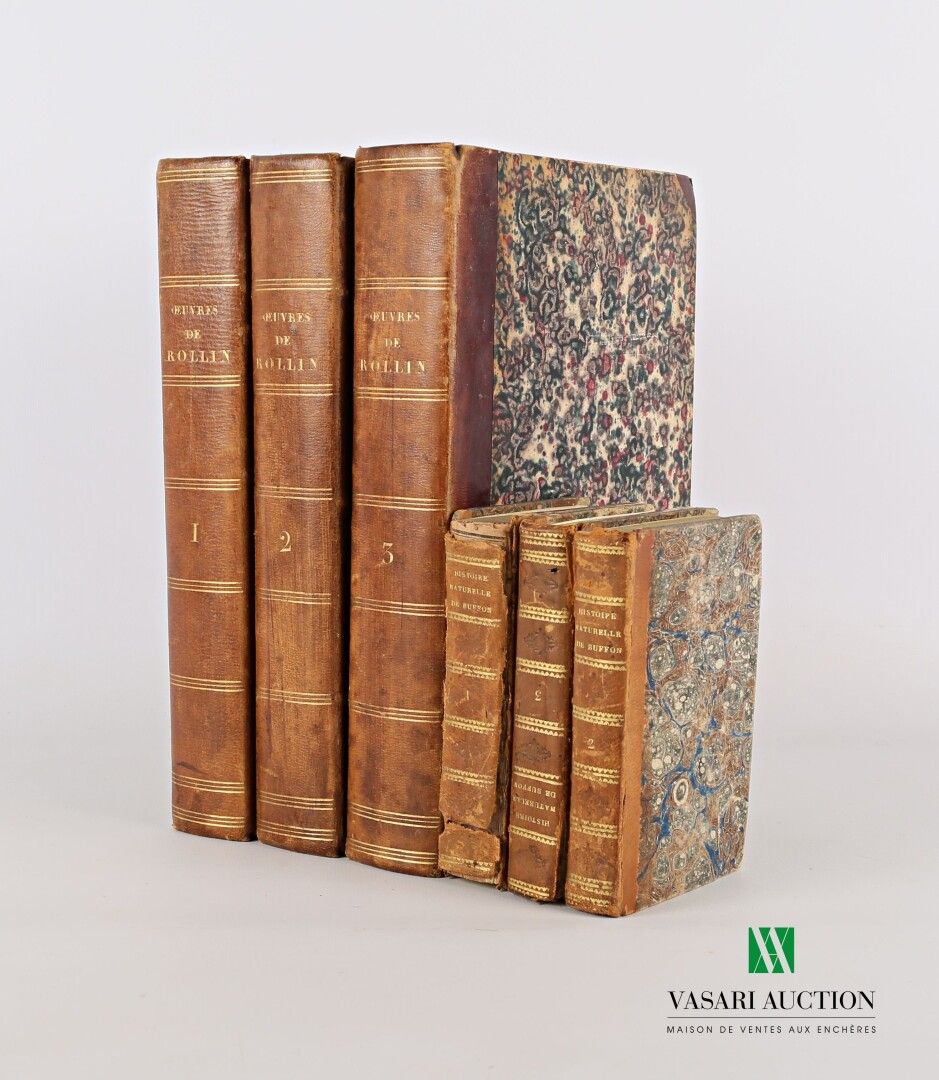 Null [历史和自然历史]

拍品包括六件作品。

- 罗林--作品集--巴黎，德雷斯，1836年--3卷四开本--第1至3册--半装订，大理石板--772/&hellip;