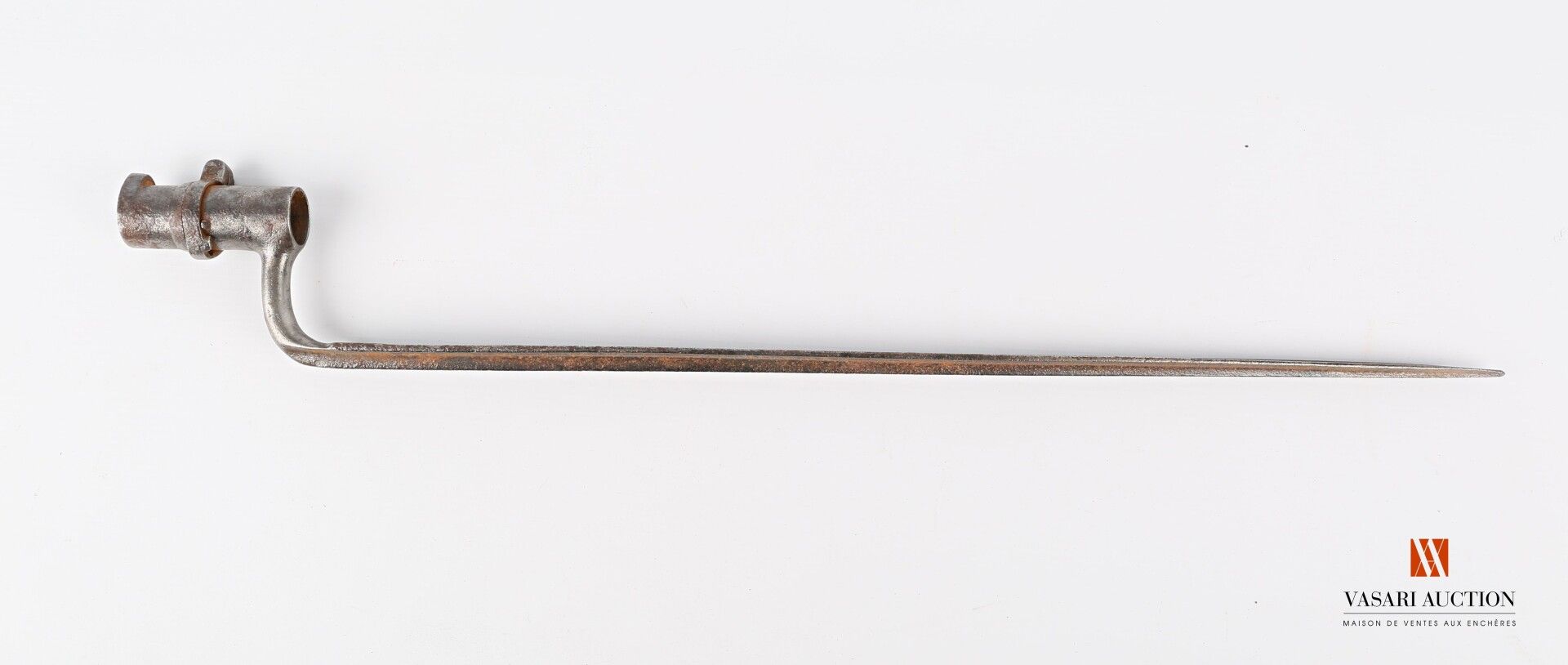Null 插座刺刀，510毫米冲压刀片，67毫米插座，21毫米，磨损，氧化，SF，TL 57.5厘米

法国，19世纪