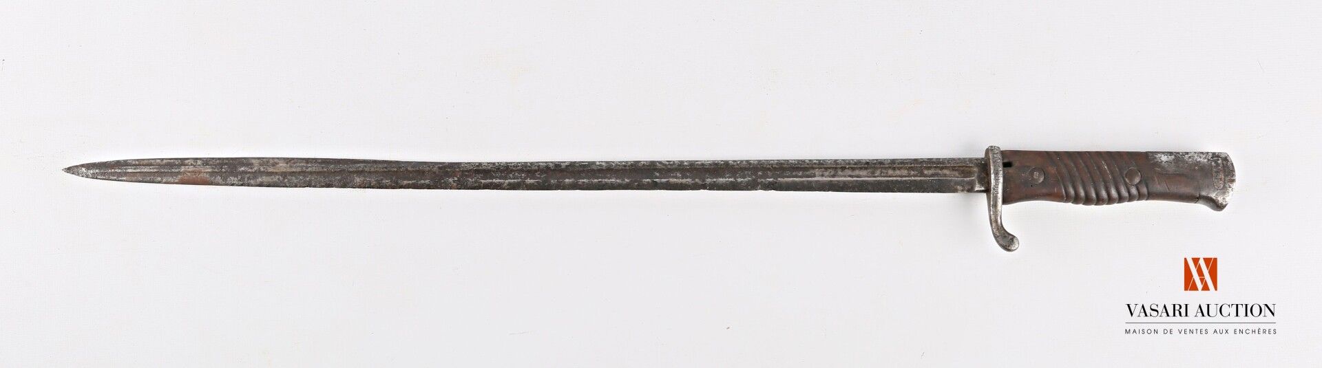 Null Baïonnette MAUSER modèle S98, lame droite de 51,2 cm, marquée au talon ERFU&hellip;
