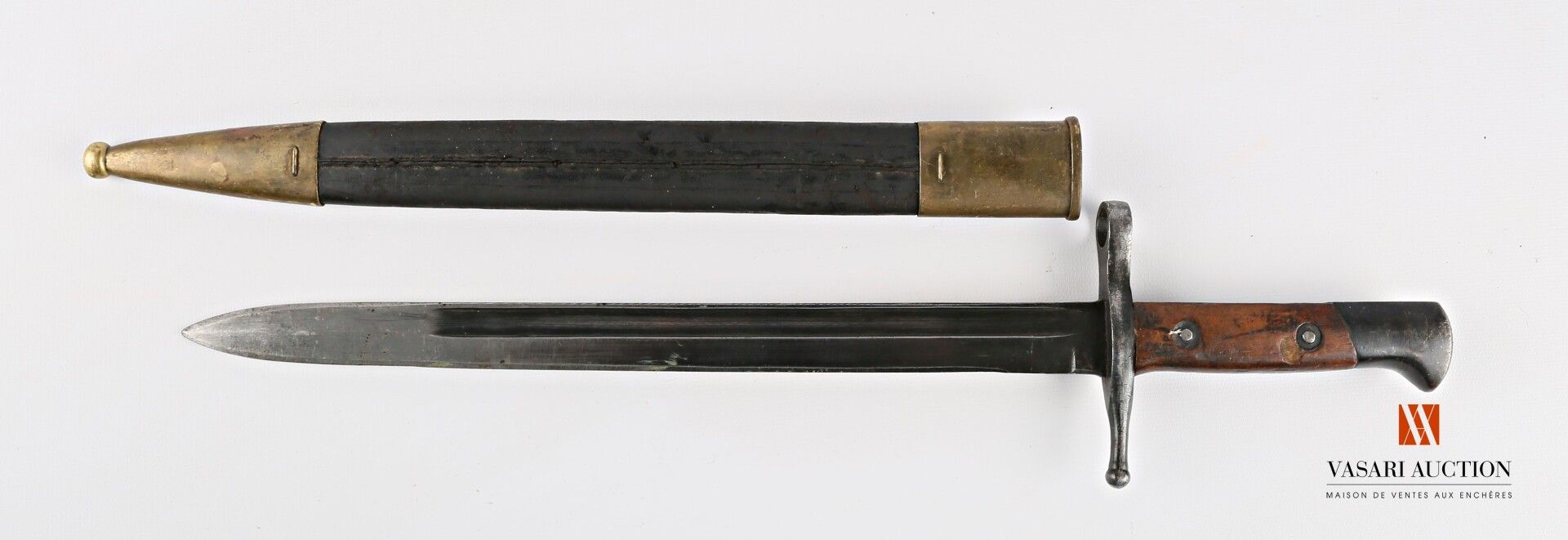 Null Baïonnette Carcano 1891, lame droite bronzée de 29,7 cm, croisière frappée &hellip;