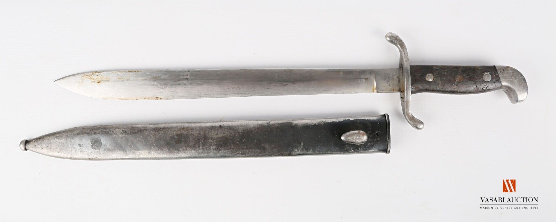 Null Argentinian artillery machete model 1909, blade carp tongue 372 mm, marked &hellip;