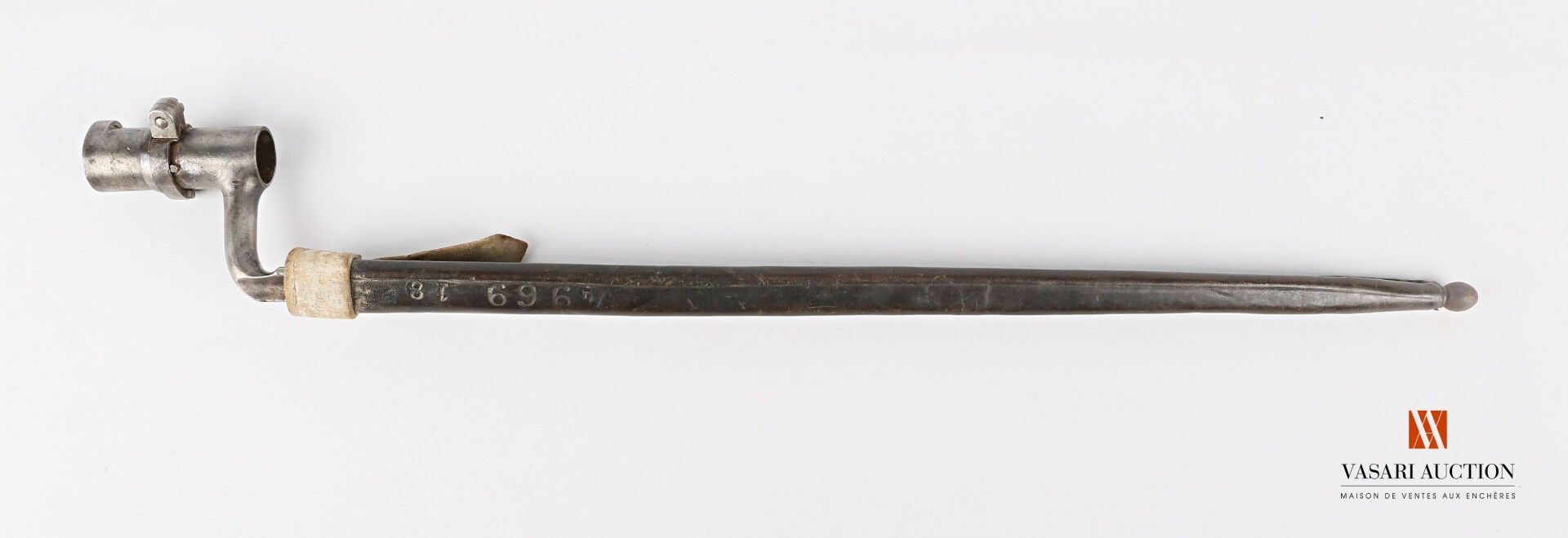 Null Baïonnette à douille française type 1822, lame poinçonnée de 420 mm, douill&hellip;