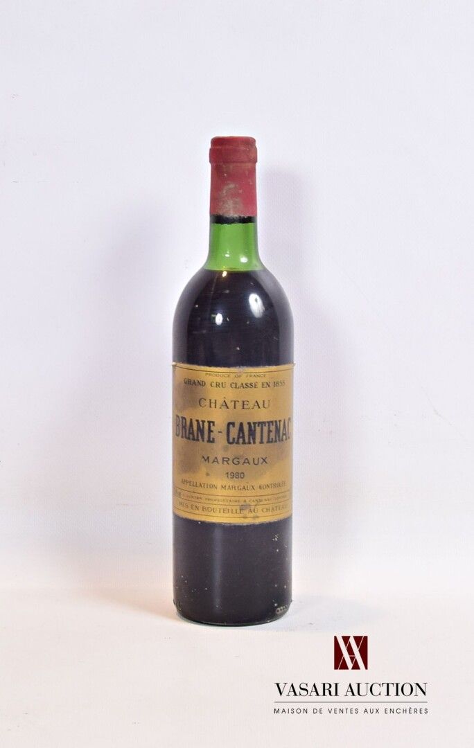 Null 1 botella Château BRANE CANTENAC Margaux GCC 1980

	Y. Un poco manchado. N:&hellip;