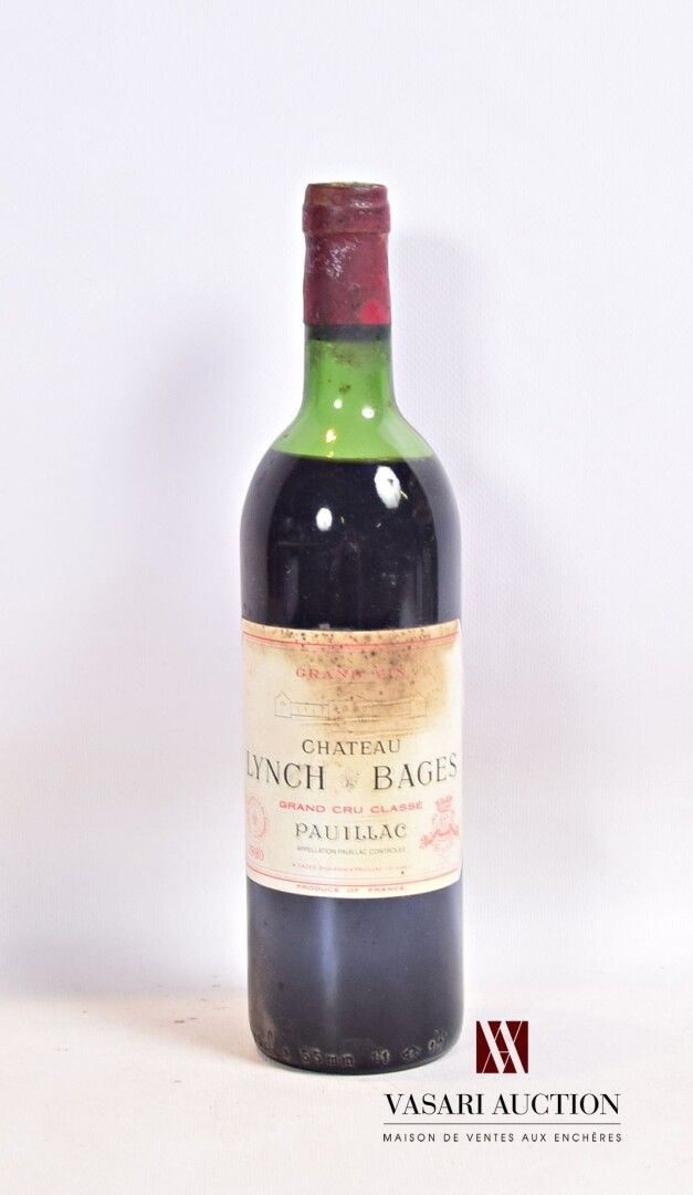 Null 1 bouteille	Château LYNCH BAGES	Pauillac GCC	1980

	Et. Tachée. N : mi épau&hellip;