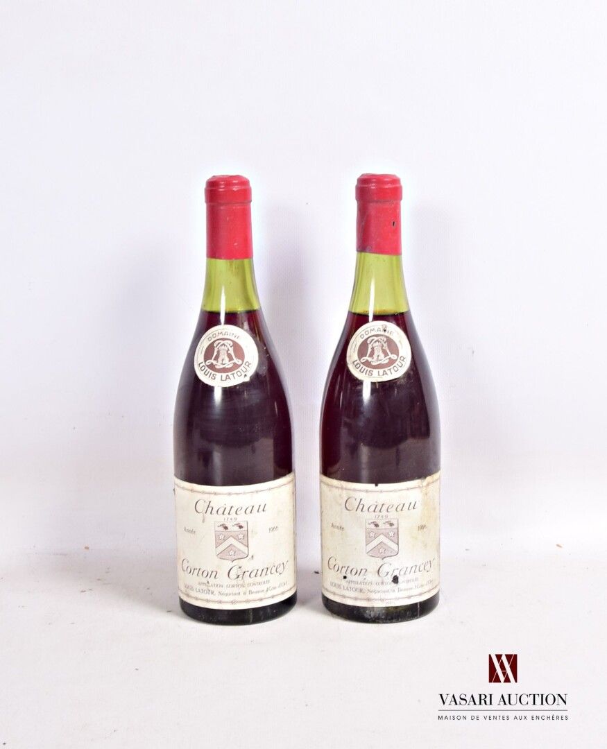 Null 2 bottles Château CORTON GRANCEY mise Dom. Louis Latour neg. 1966

	Stained&hellip;