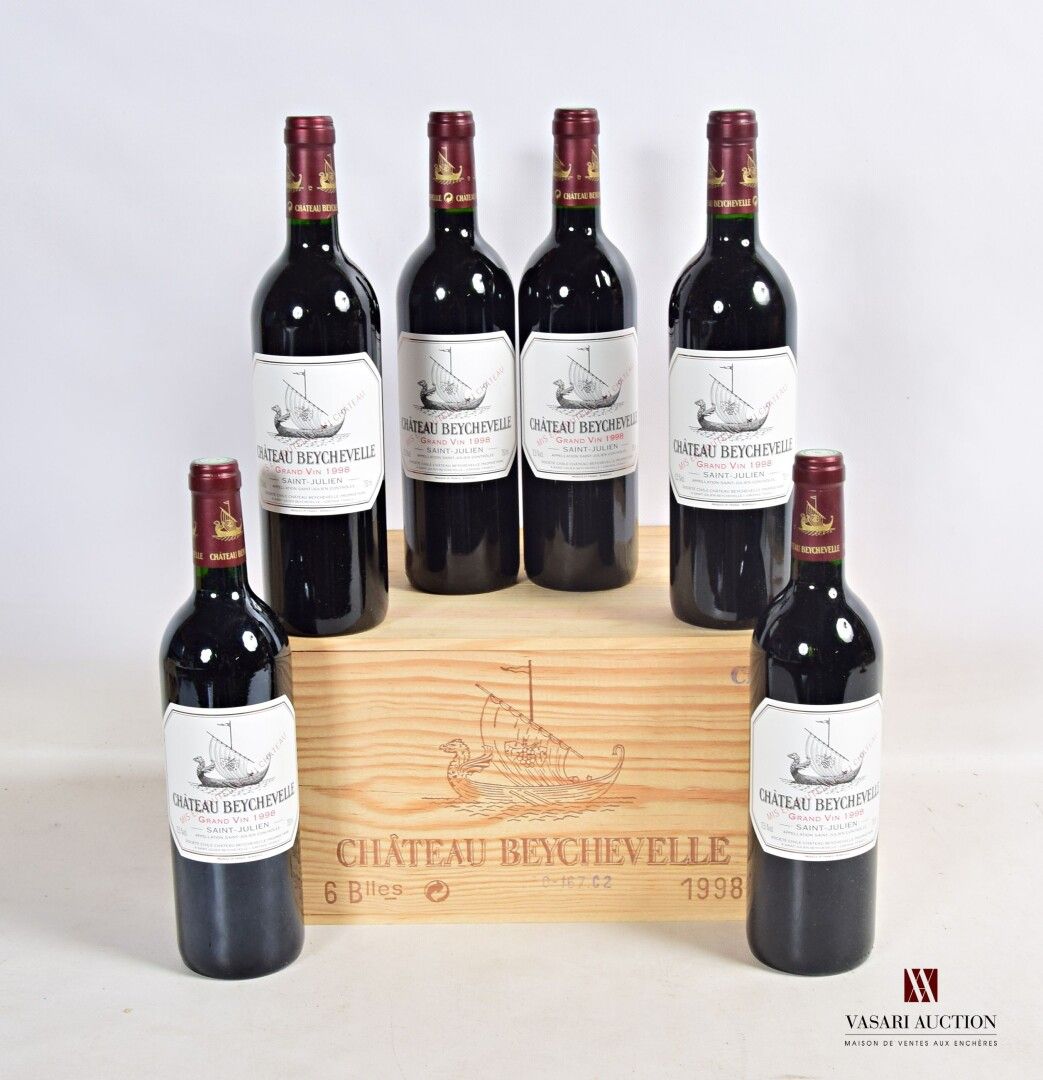 Null 6 bottles Château BEYCHEVELLE St Julien GCC 1998

	Presentation and level, &hellip;