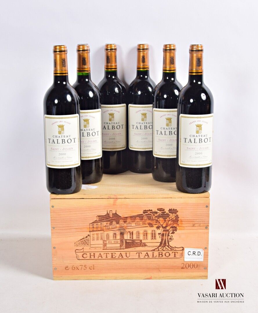 Null 6 bottles Château TALBOT St Julien GCC 2000

	Presentation and level, impec&hellip;