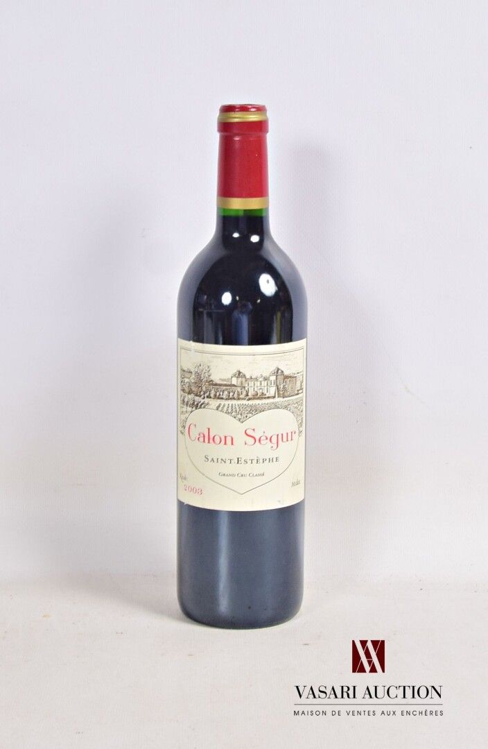 Null 1 bouteille 	Château CALON SÉGUR	St Estèphe GCC	2003

	Et. Un peu griffée. &hellip;
