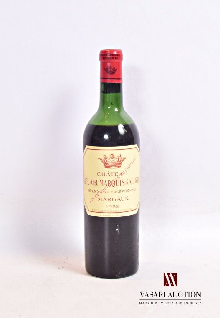 Null 1 Flasche Château BEL AIR MARQUIS D'ALIGRE Margaux GCC 1959

	Und. Kaum bef&hellip;