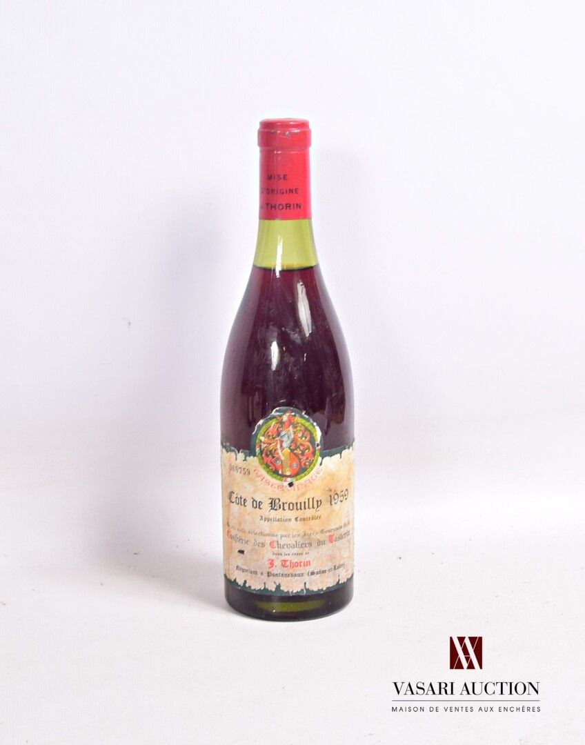 Null 1 bouteille	CÔTE DE BROUILLY mise Thorin nég.		1959

	Et. Un peu fanée, tac&hellip;