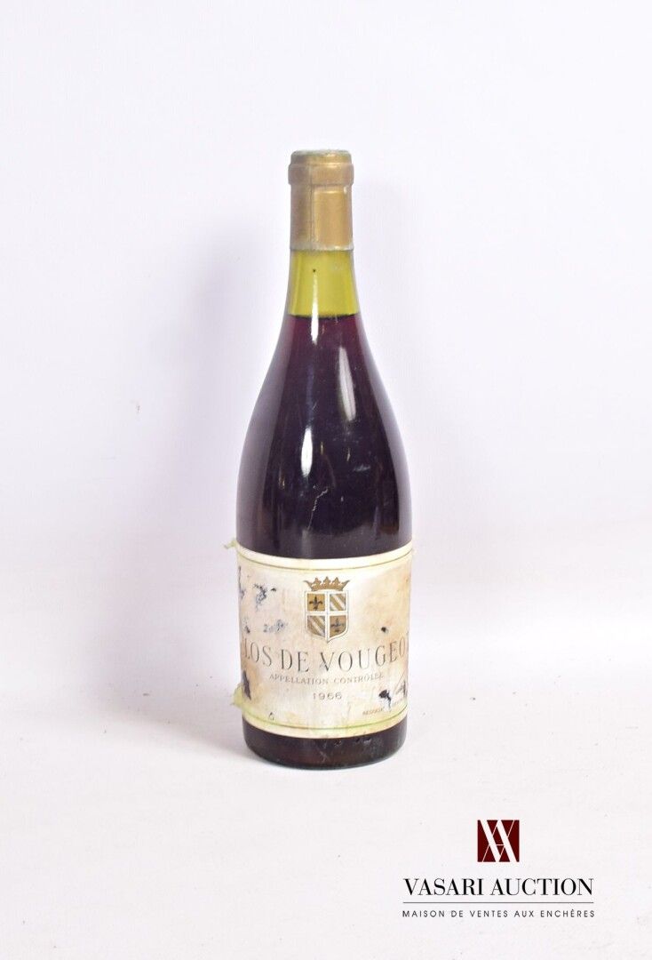 Null 1瓶CLOS DE VOUGEOT mise Nicolas 1966

	还有。褪色、污渍、磨损和撕裂（可读）。N：3厘米。