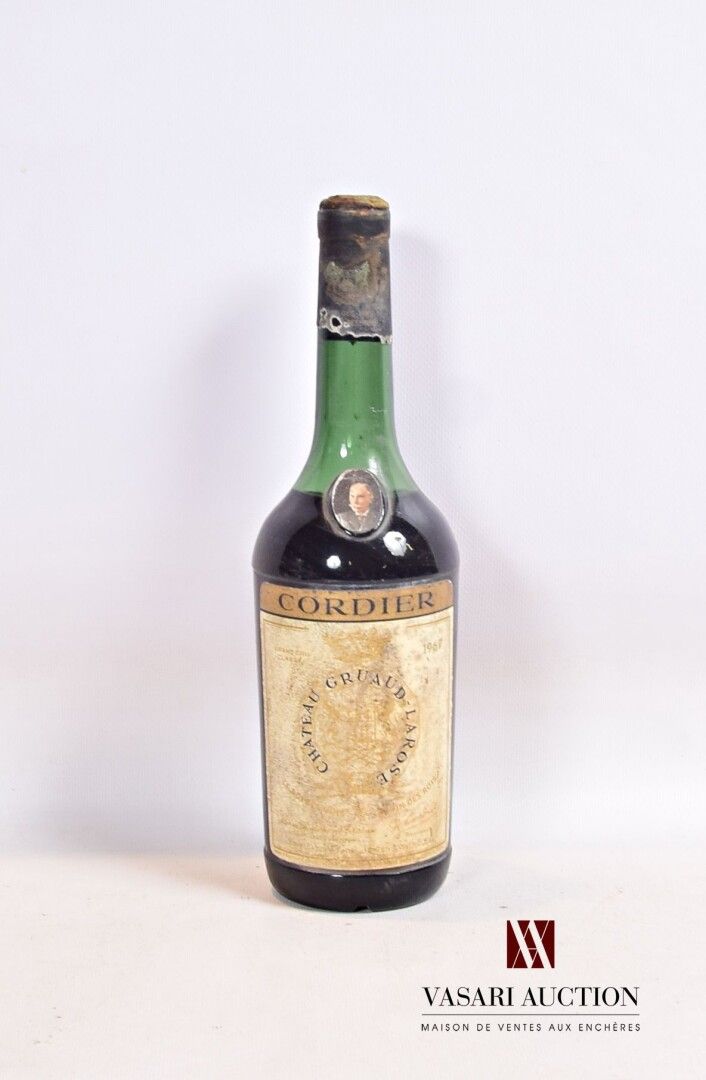 Null 1 Flasche Château GRUAUD LAROSE St Julien GCC 1967

	Und. Ein wenig verblas&hellip;