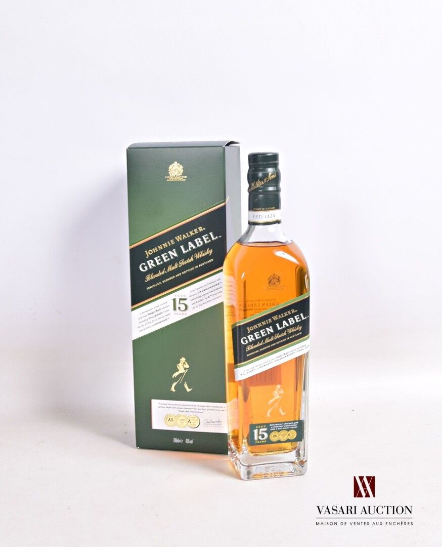 Null 1 botella de whisky escocés de malta JOHNNIE WALKER Green Label

	15 años. &hellip;