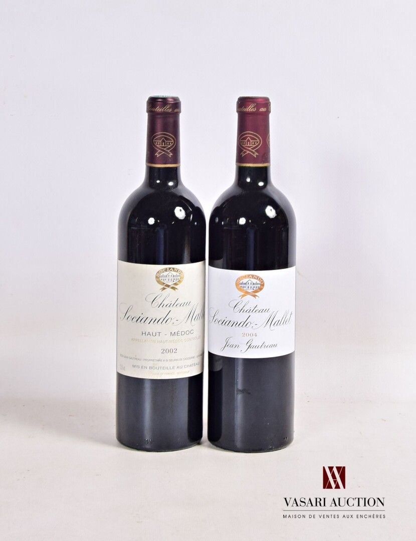 Null 2 bouteilles	Château SOCIANDO MALLET	Haut Médoc	

	1 blle de 2004, 1 blle d&hellip;