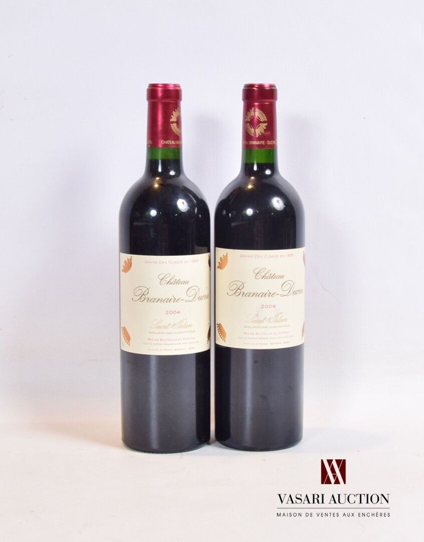 Null 2 bottles Château BRANAIRE DUCRU St Julien GCC 2004

	Barely stained (3 sma&hellip;