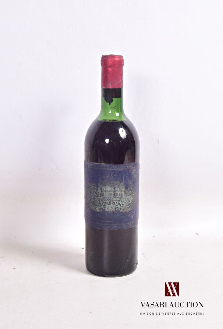 Null 1 Flasche Château PALMER Margaux GCC 1964

	Sehr verblasst (lesbar). N: obe&hellip;