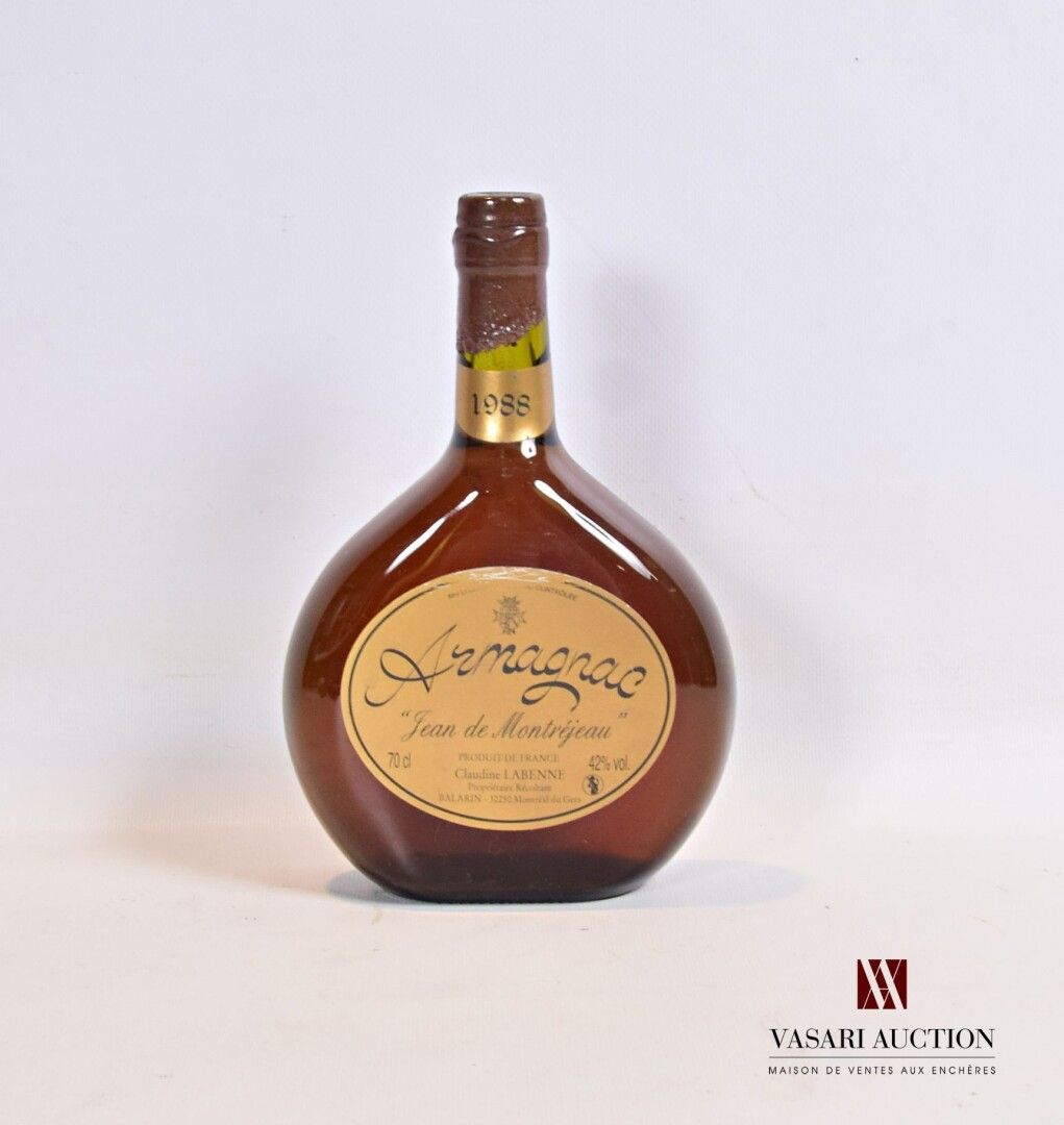Null 1 botella de Armagnac JEAN DE MONTRÉJEAU 1988

	70 cl - 42°. Y. Un poco man&hellip;