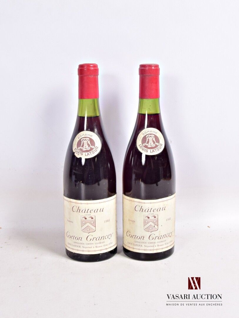 Null 2 Flaschen Château CORTON GRANCEY mise Dom. Louis Latour neg. 1964

	Flecki&hellip;