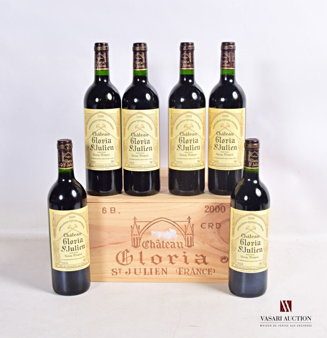 Null 6 botellas Château GLORIA St Julien GCC 2000

	Presentación y nivel, impeca&hellip;