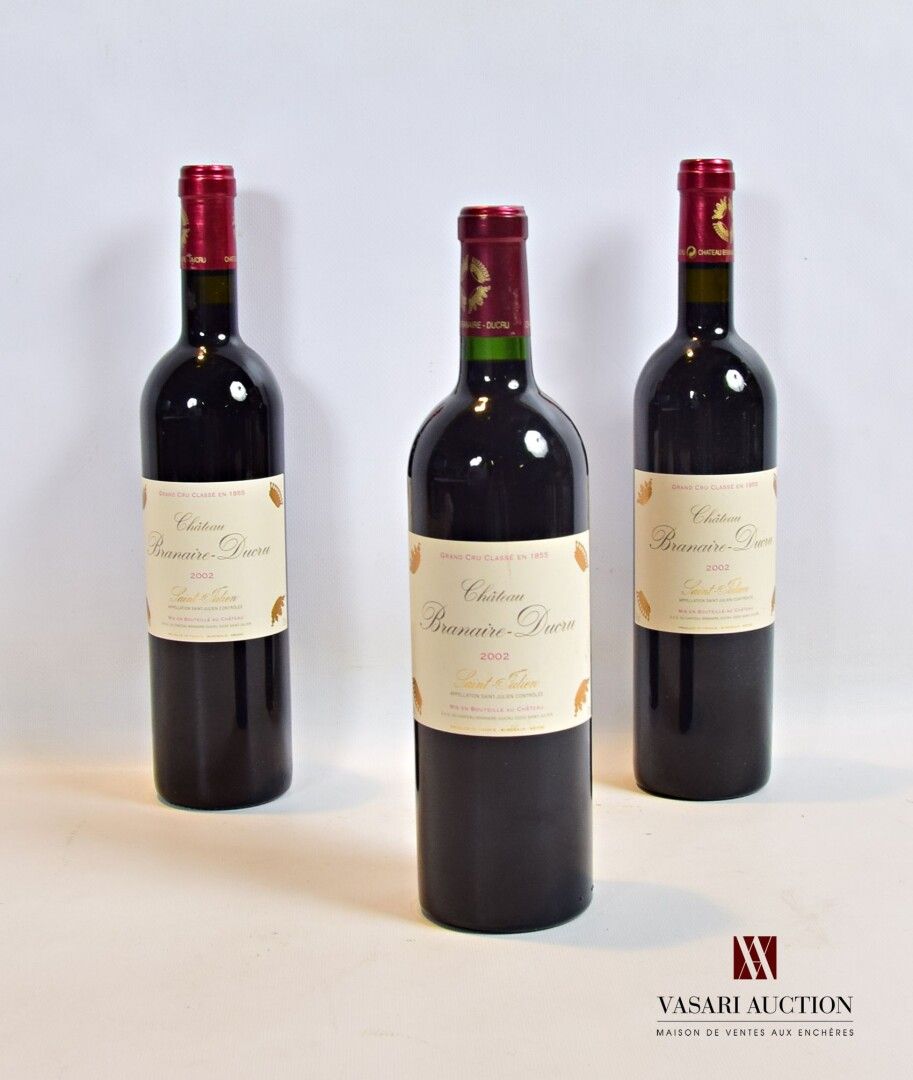 Null 3 bottles Château BRANAIRE DUCRU St Julien GCC 2002

	And. Barely stained. &hellip;