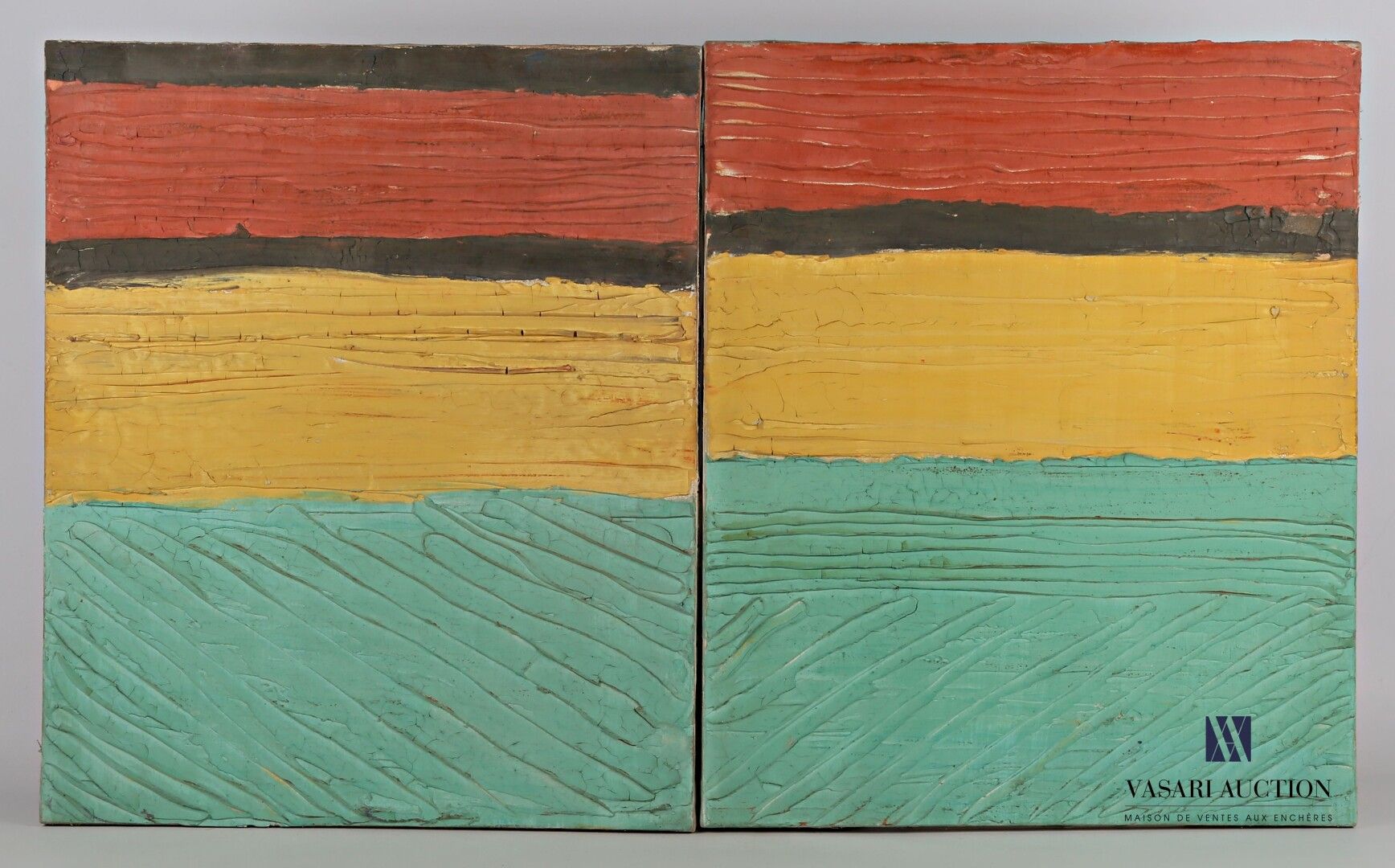 Null PASSANITI Francesco (born in 1952)

Diptych: Composition red yellow and gre&hellip;