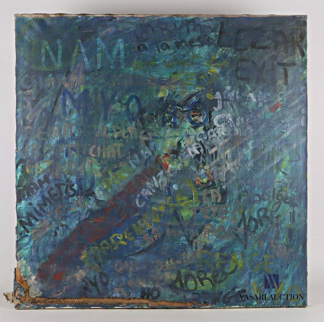 Null 帕萨尼蒂-弗朗西斯科（生于1952年

米米提斯

布面油画

(事故、破损和丢失的部分)

80 x 80厘米