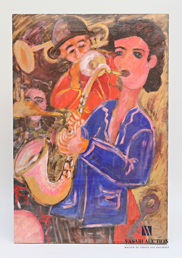 Null 帕萨尼蒂-弗朗西斯科（生于1952年

萨克斯风演奏家

板上油彩

无符号

122 x 82 cm