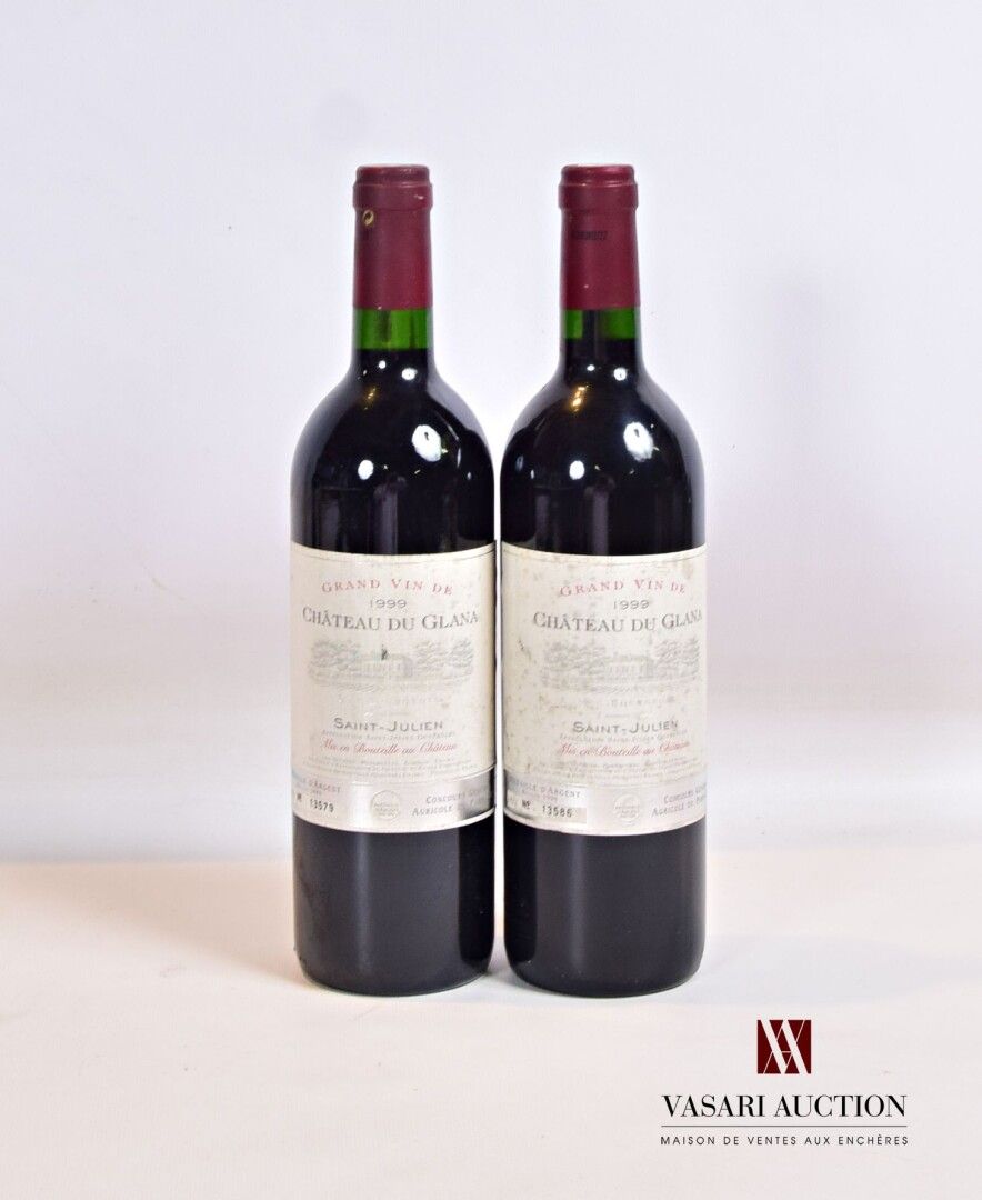 Null 2 bottles Château du GLANA St Julien 1999

	Stained. N : 1 half neck, 1 low&hellip;