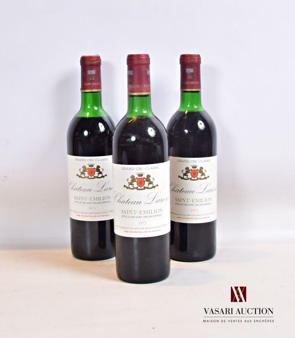 Null 3 bottles Château LAROZE St Emilion GCC 1973

	Perfect condition. N: high s&hellip;