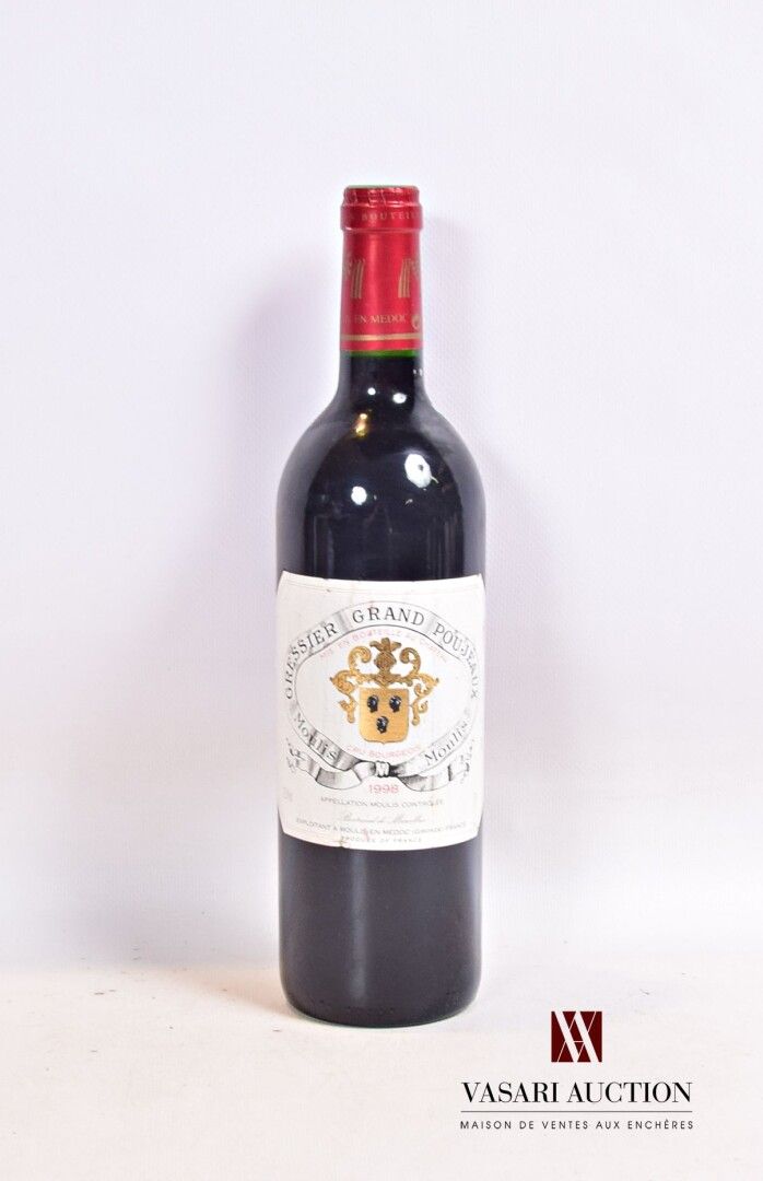 Null 1 botella Château GRESSIER GRAND POUJEAUX Moulis CB 1998

	Manchado et. N: &hellip;