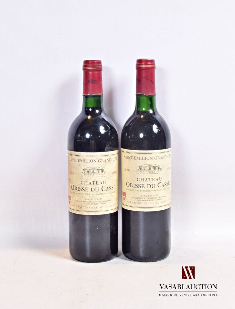 Null 2 botellas Château ORISSE DU CASSE St Emilion GC

	1 botella de 1995, 1 bot&hellip;