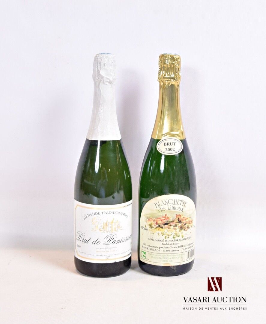 Null Lot of 2 bottles including :

1 bottle BLANQUETTE DE LIMOUX Brut mise JC Be&hellip;