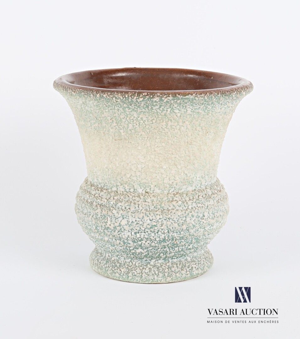 Null DAGE Louis (XIX-XX. Jahrhundert) 

Vase aus grün glasierter Keramik mit aus&hellip;