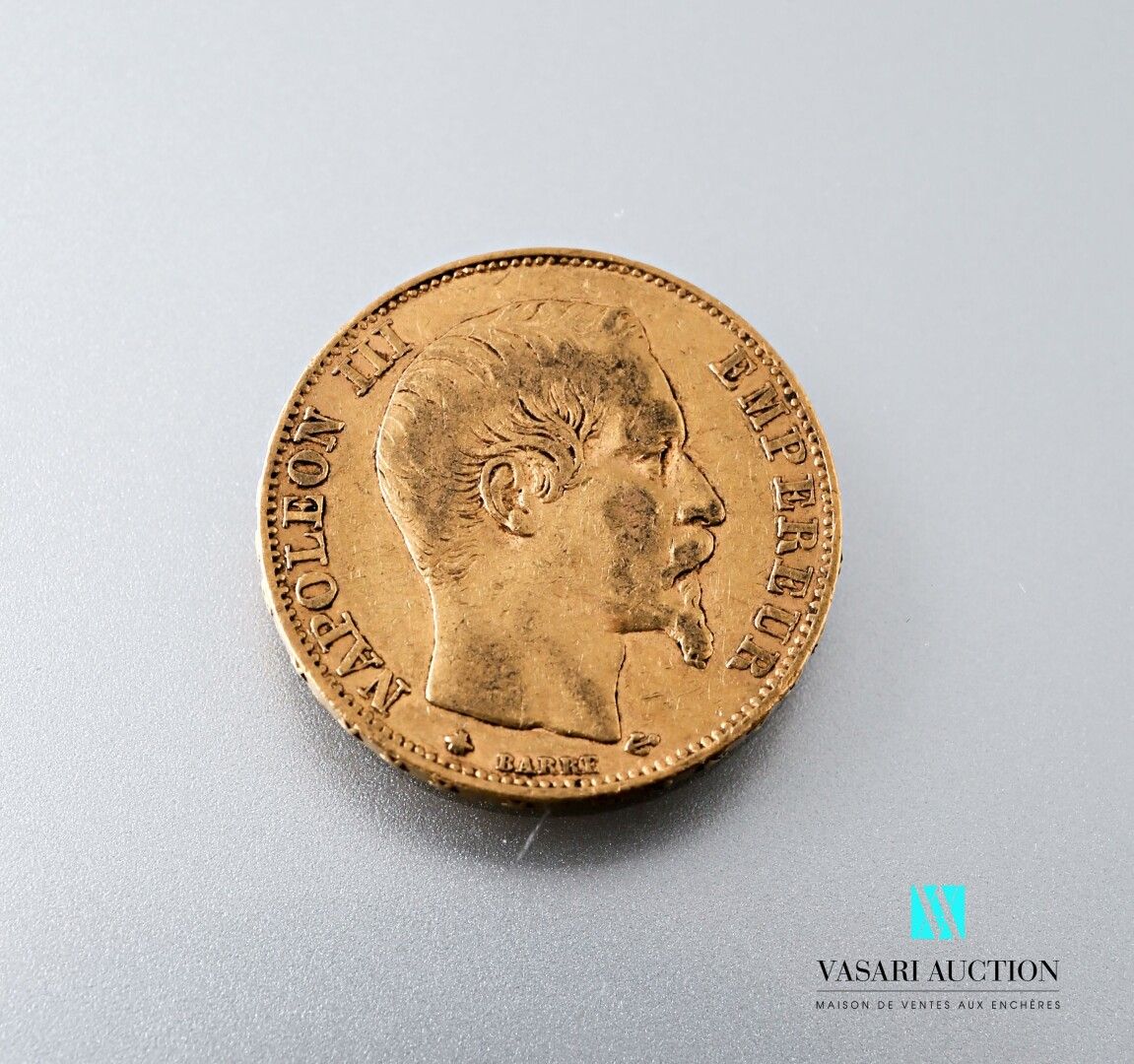 Null Moneda de oro de 20 francos con Napoleón III con la cabeza descubierta grab&hellip;