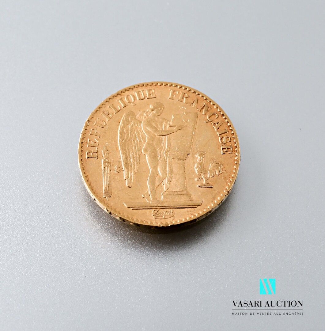 Null Eine 20-Franken-Goldmünze mit der Darstellung des Genies nach Augustin Dupr&hellip;